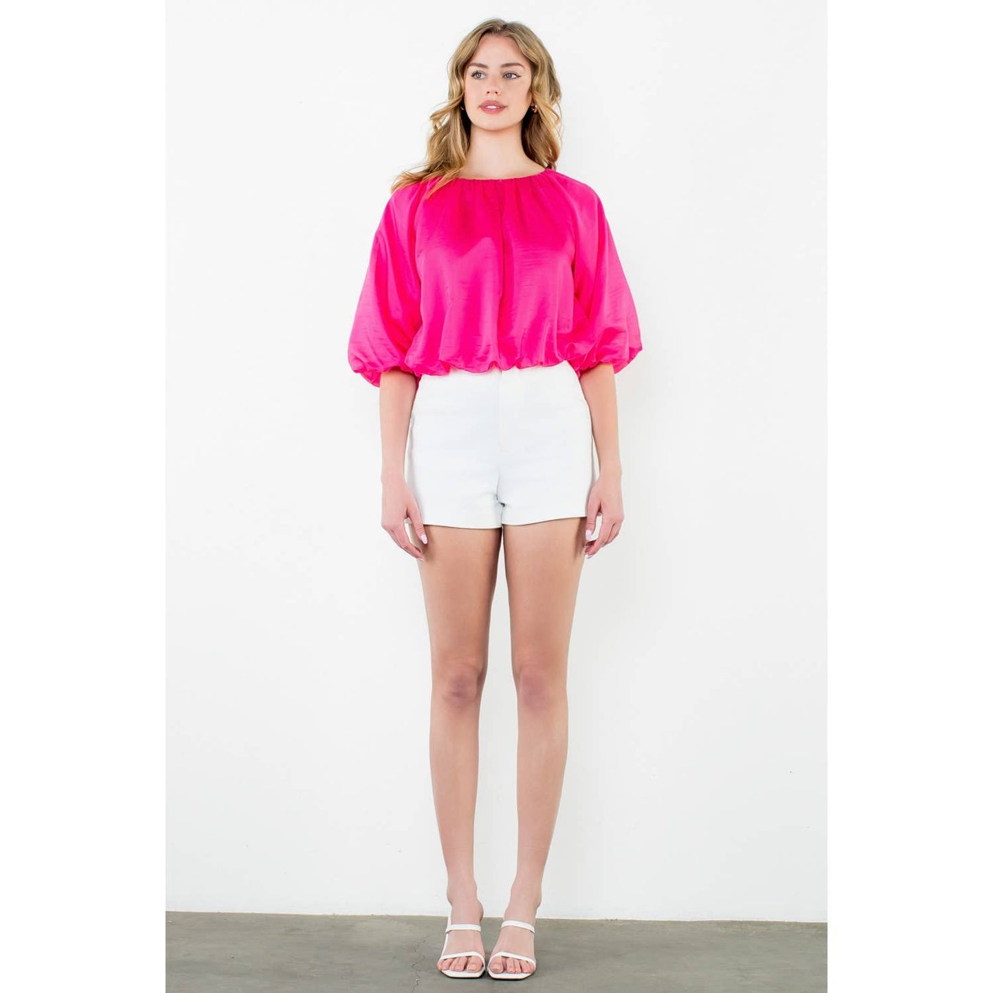 Puff Sleeve Flowy Blouse
