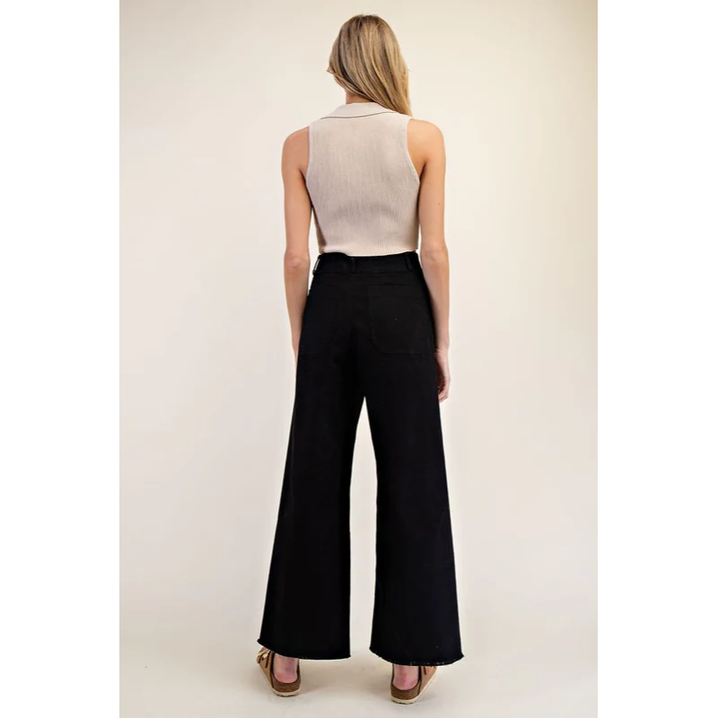 Straight wide leg pants