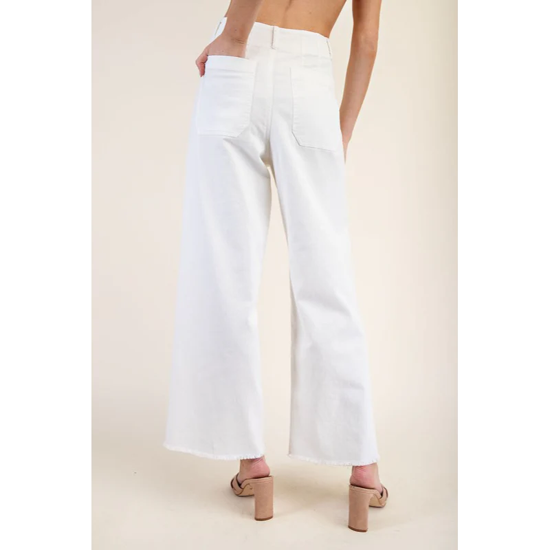 Straight wide leg pants