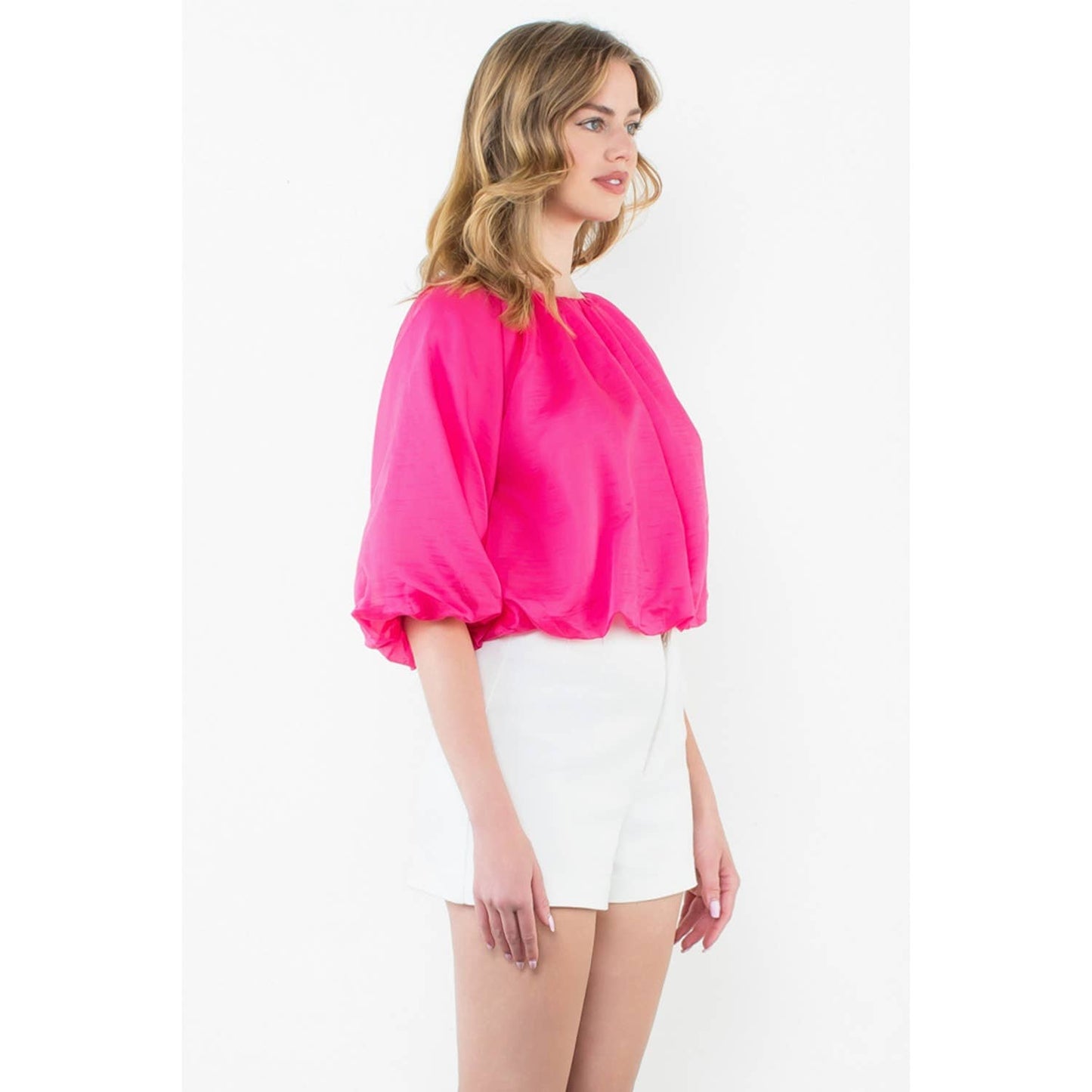 Puff Sleeve Flowy Blouse