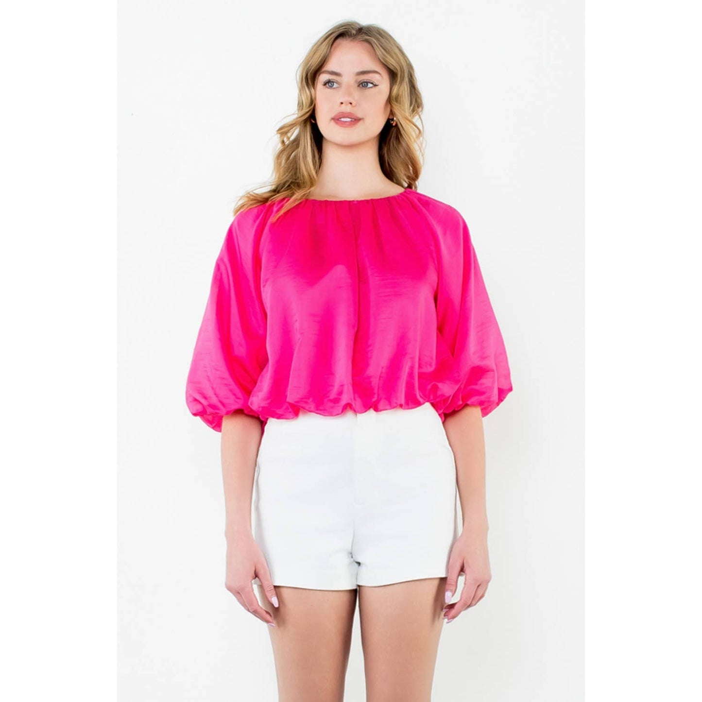 Puff Sleeve Flowy Blouse