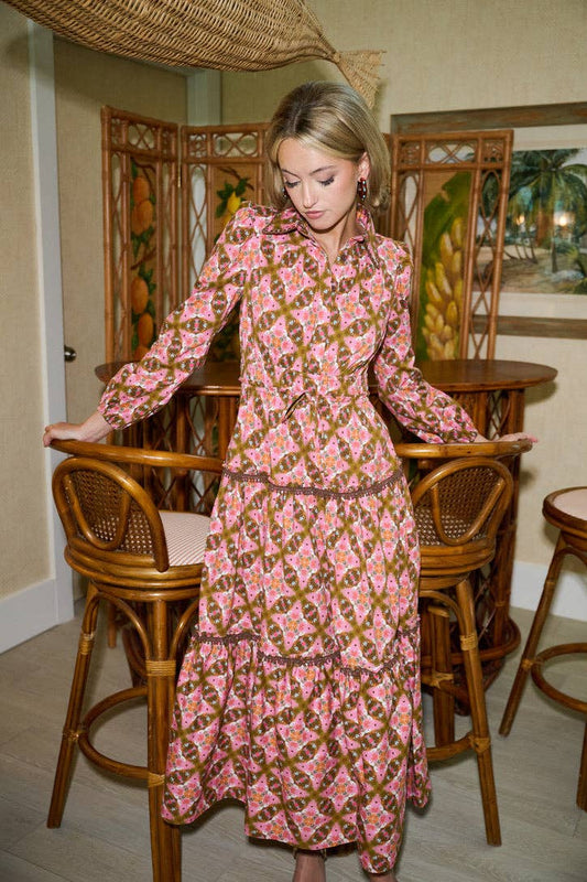 Banyan Long Sleeve Dress - Farmhouse Pink
