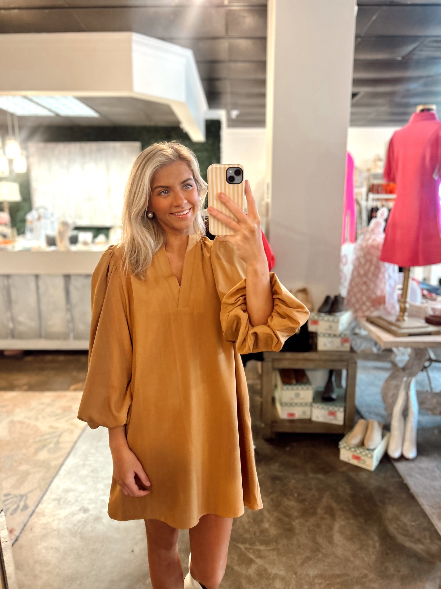 Holly Ballon Sleeve Dress