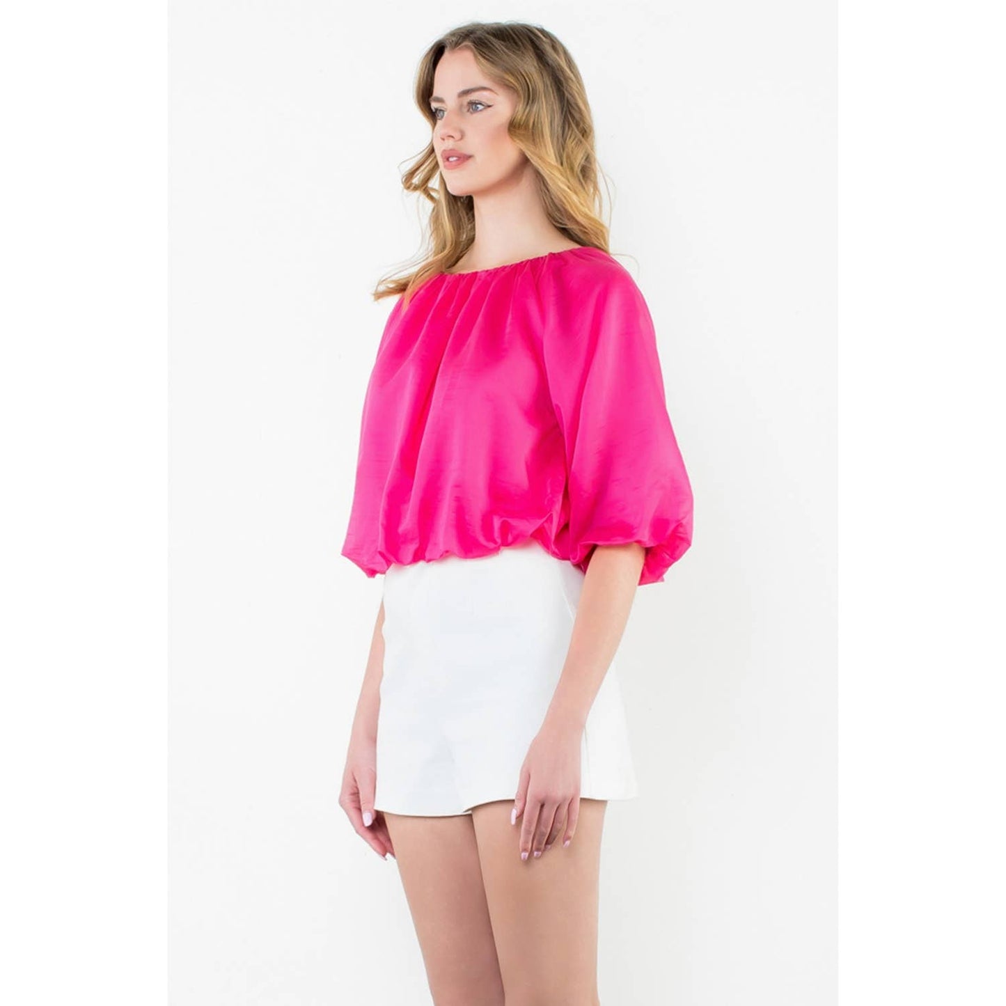 Puff Sleeve Flowy Blouse