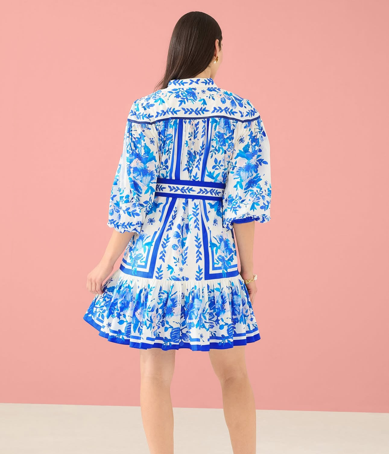 White Augusta Floral Lori-Anne Dress