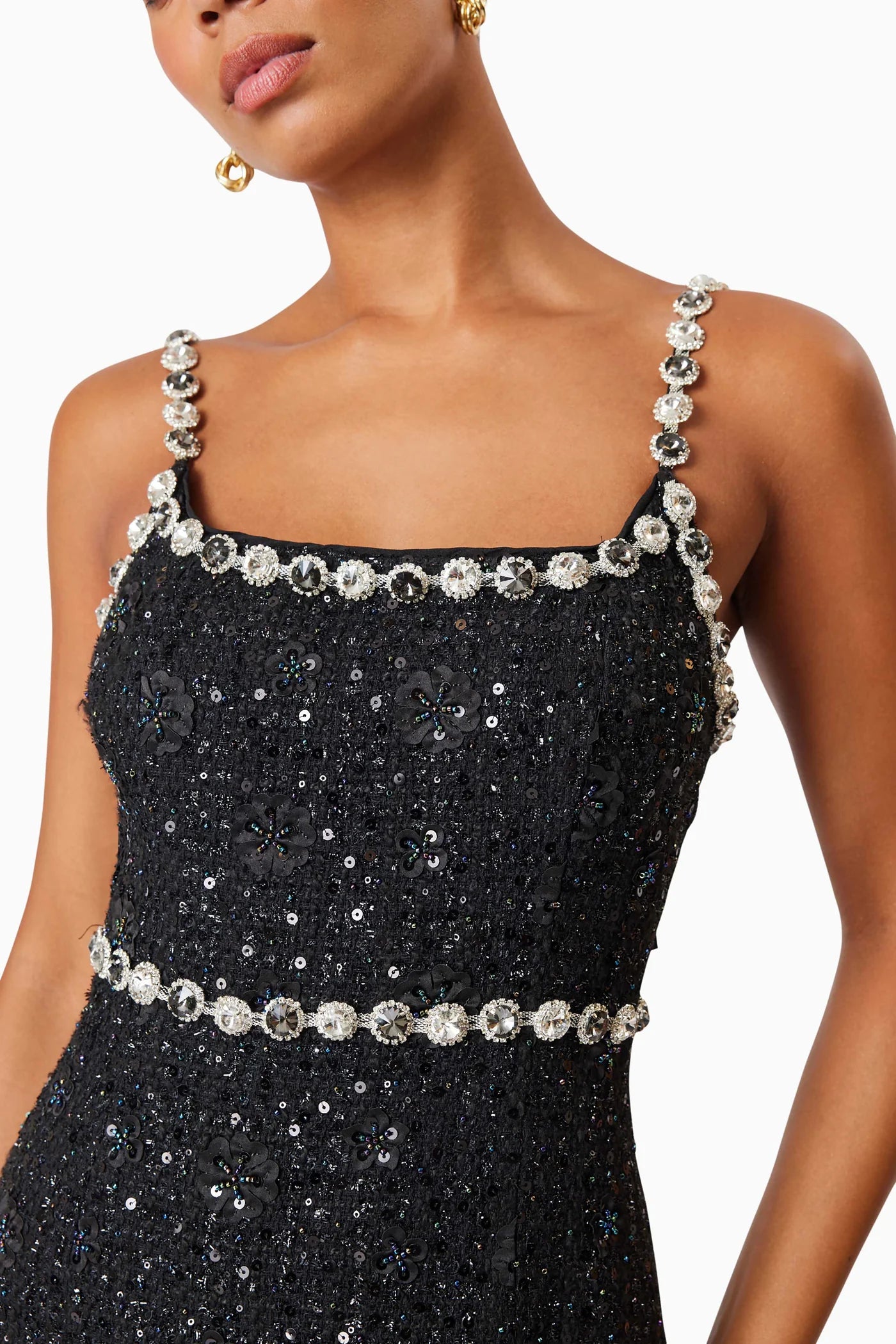 Adeline Mini Party Dress In Black