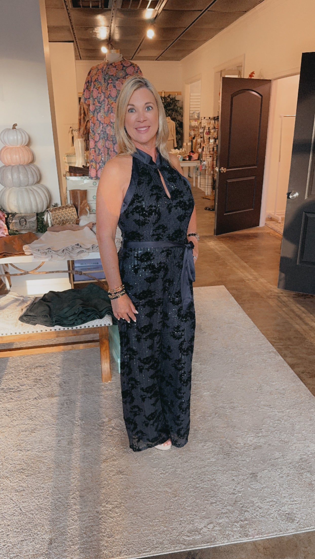 Blue Sleeveless Ciebon Jumpsuit
