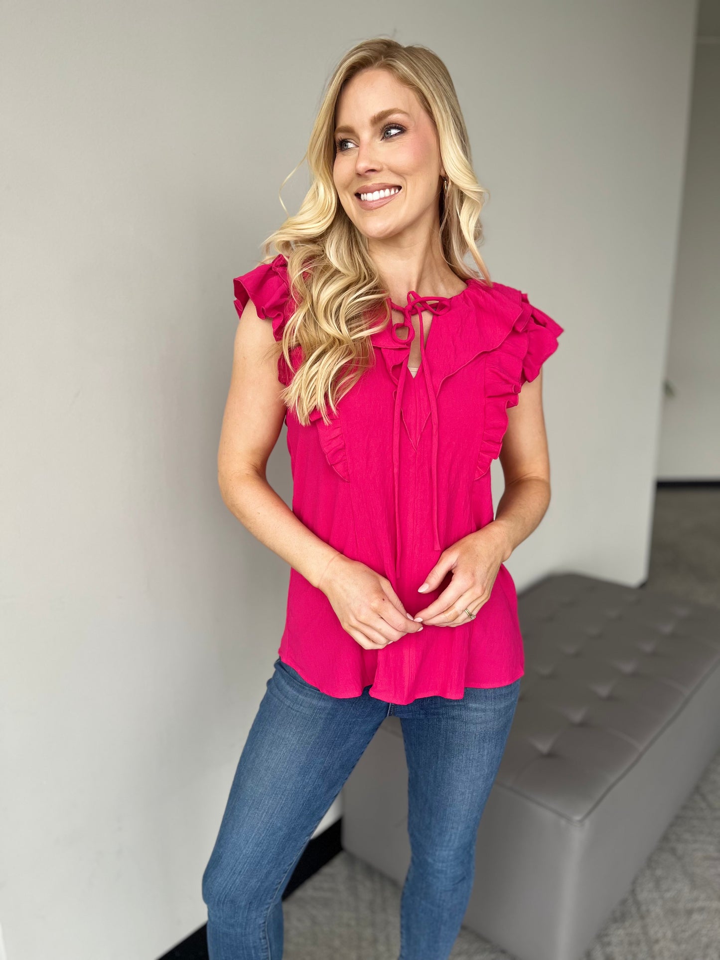 CC Ruffle Front Top