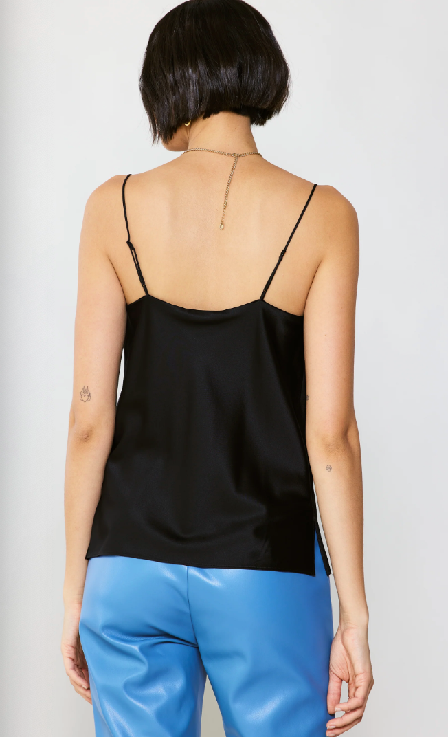 Thin Spaghetti Strap Cowl Neck Cami