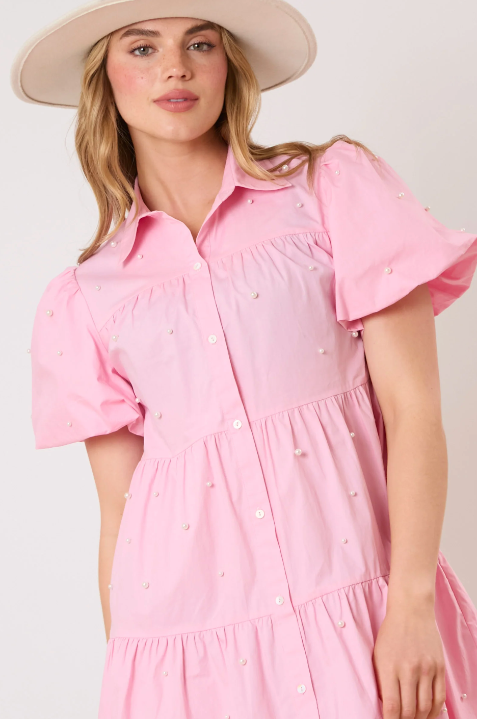 Pink Pearl Mini Dress