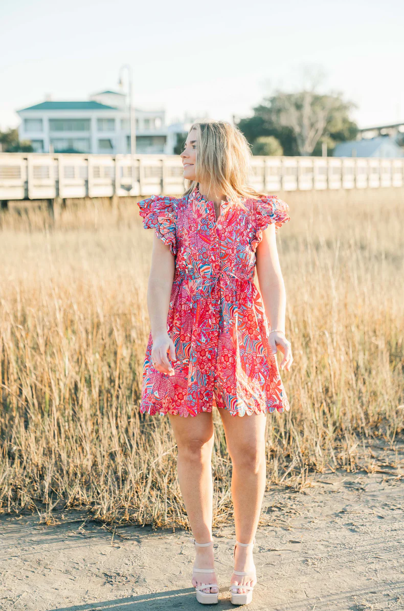 Beau Mini Dress | Tropical Trapeze