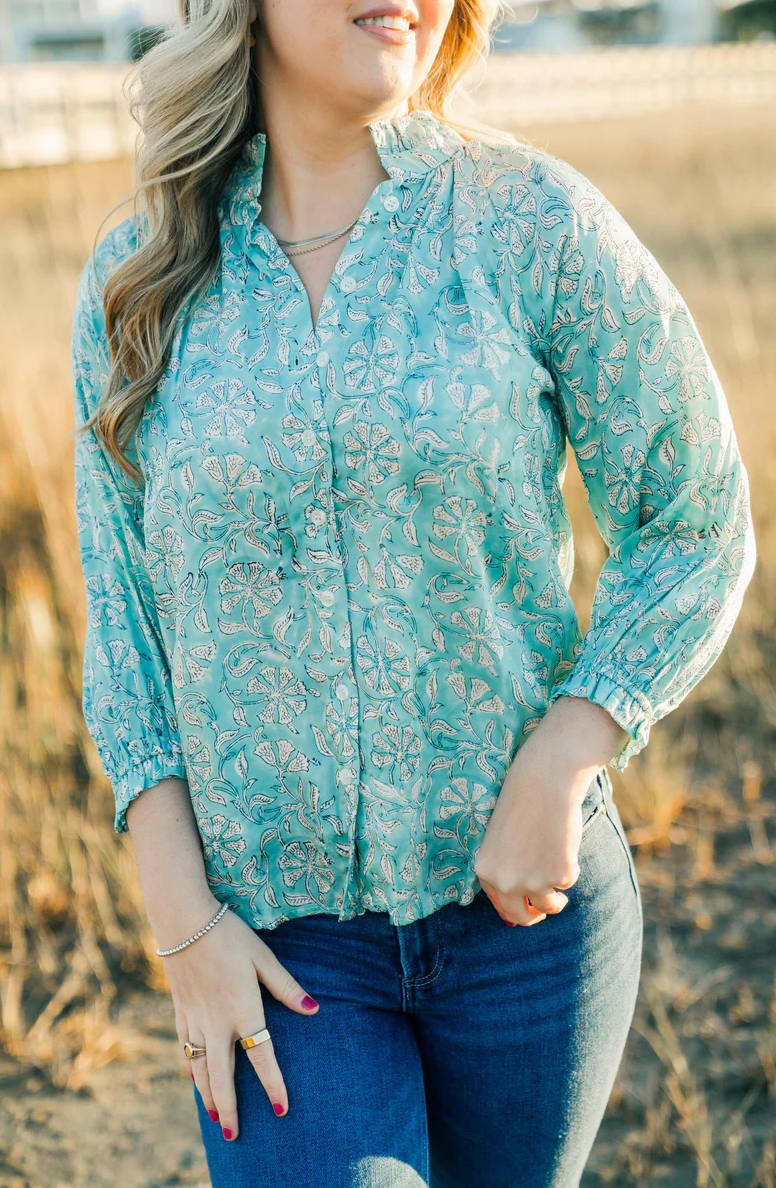 Sage Blouse | Ethereal Blue