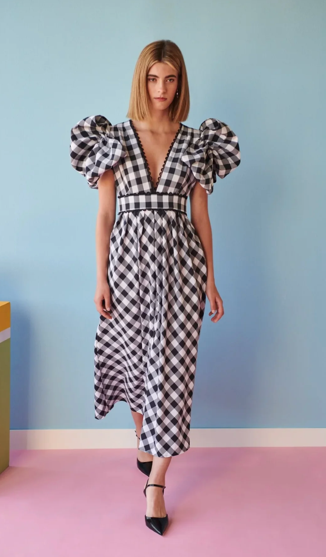 Curazao Vichy Maxi Dress