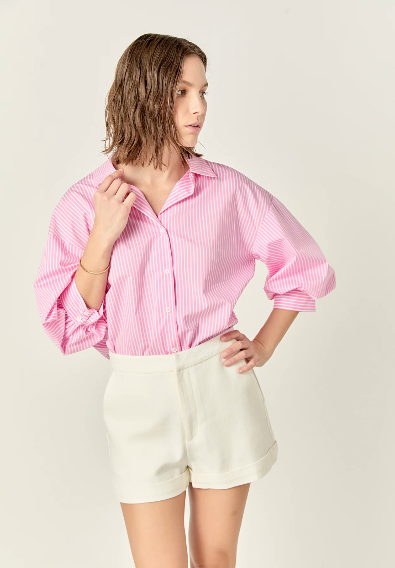 English Factory Striped Balloon Sleeve Shirt