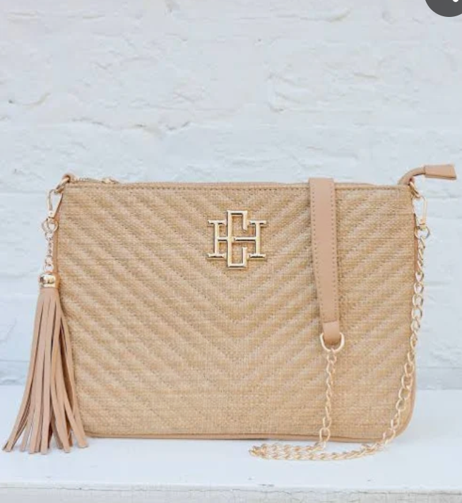 Madelyn Clutch/Crossbody Natural V Quilted