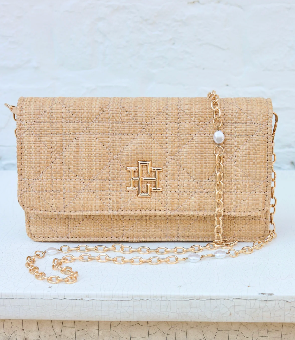Brynleigh Clutch Crossbody Natural Quilted LQ