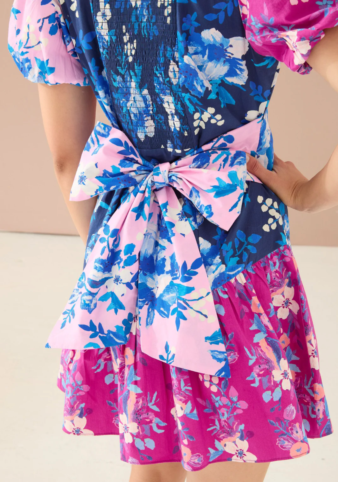 Gwen Dress | Georgia Block Print