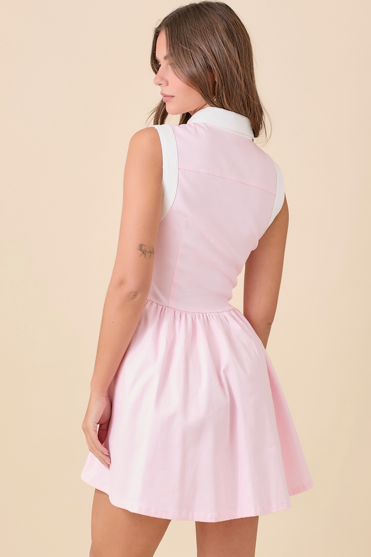Collar Button Down Mini Dress
