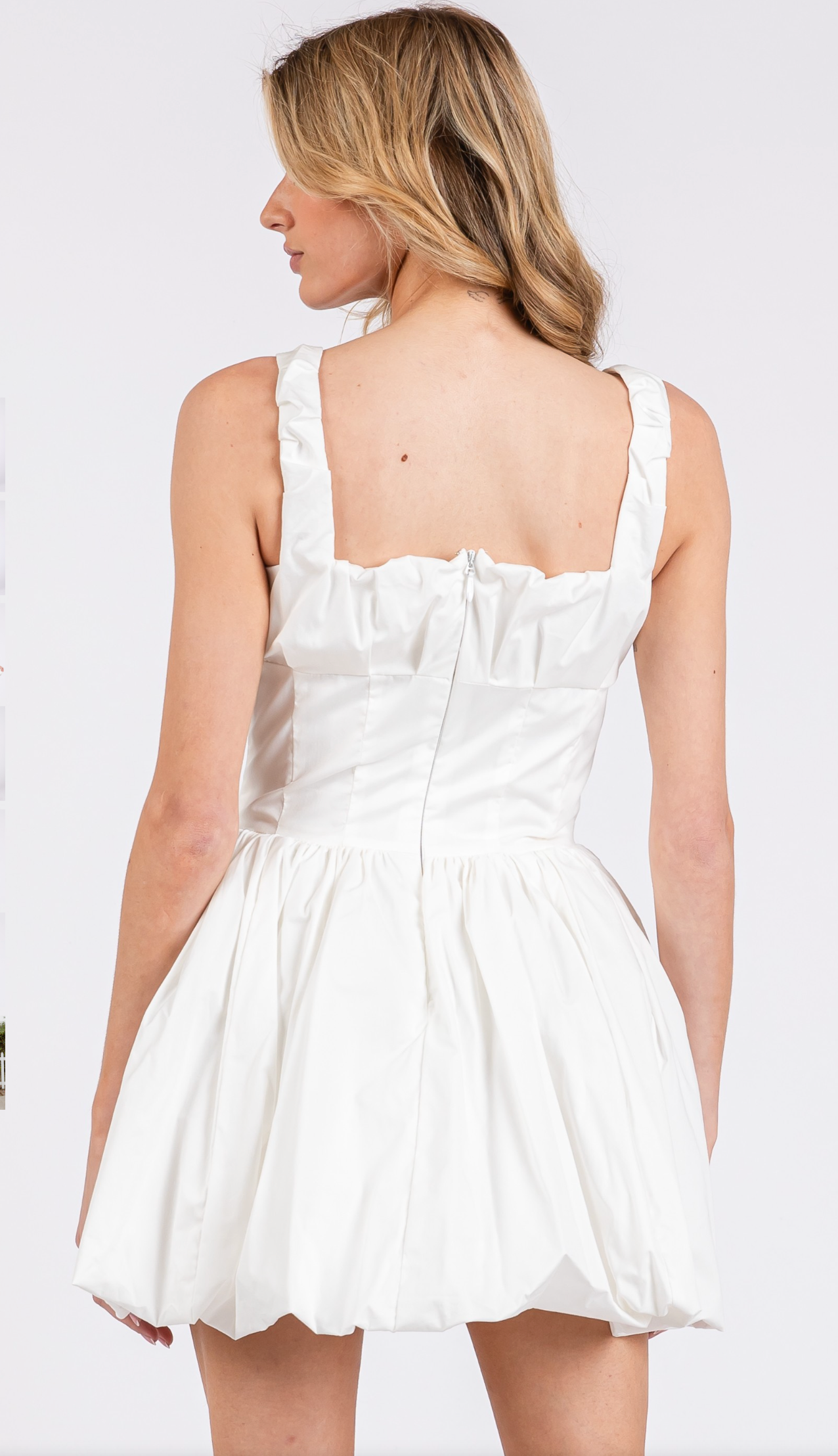 Poplin Balloon Mini Dress