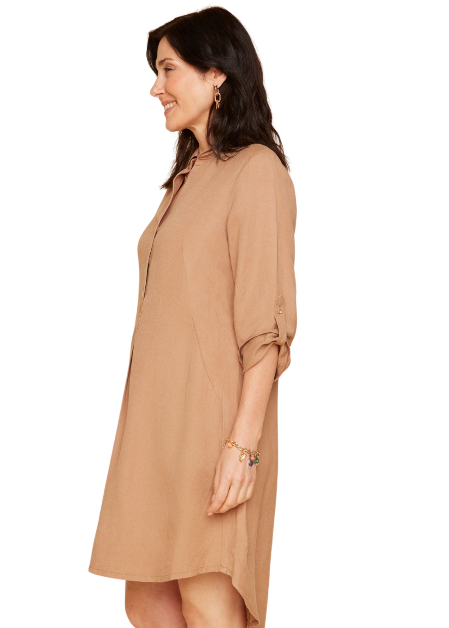 Tan Linen Dress
