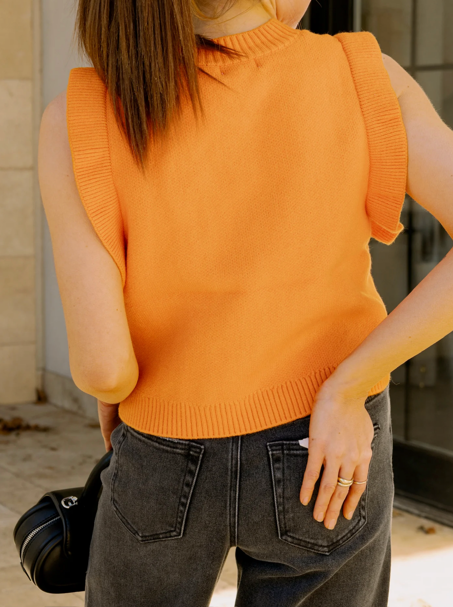 Miranda Orange Sweater Vest