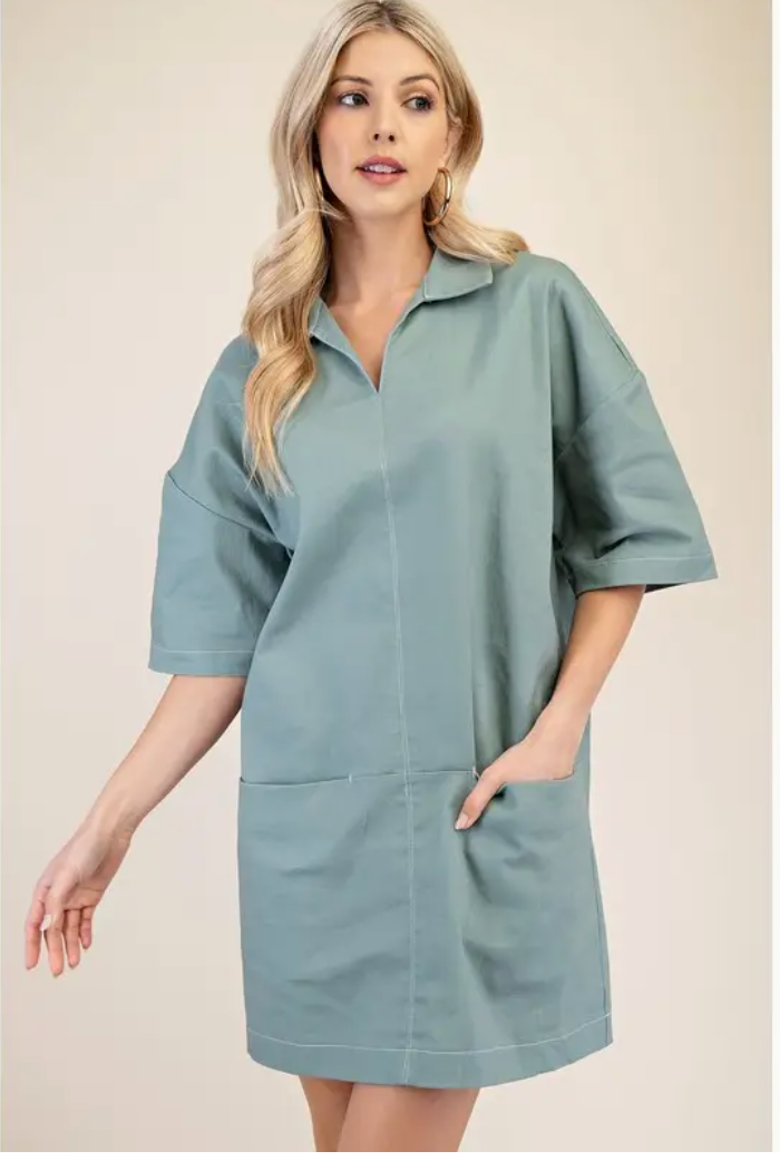 Mason Denim Front Pocket Dress