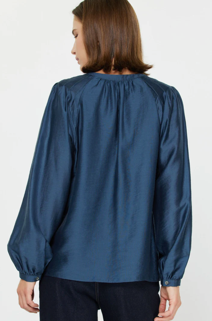 Stacy Long Sleeve Blouse | Sapphire Blue
