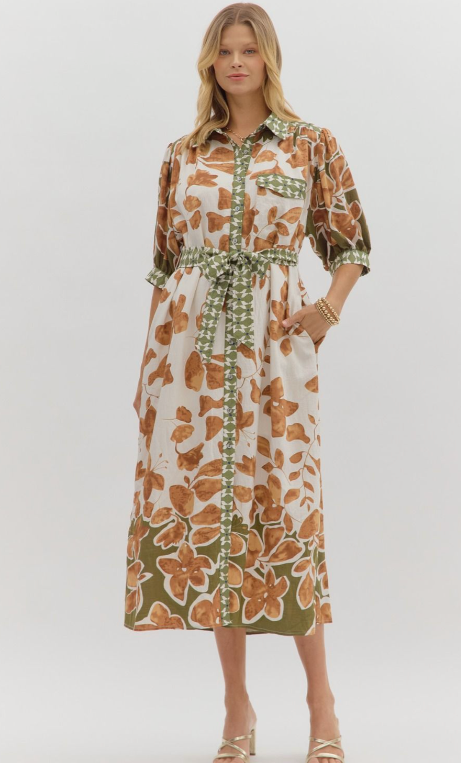 Falling For You Midi Dress
