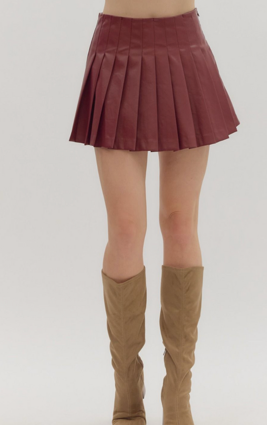 Faux Leather Mini Skirt