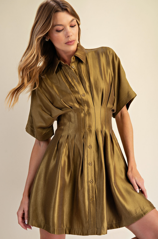 Annie Pleated Mini Dress