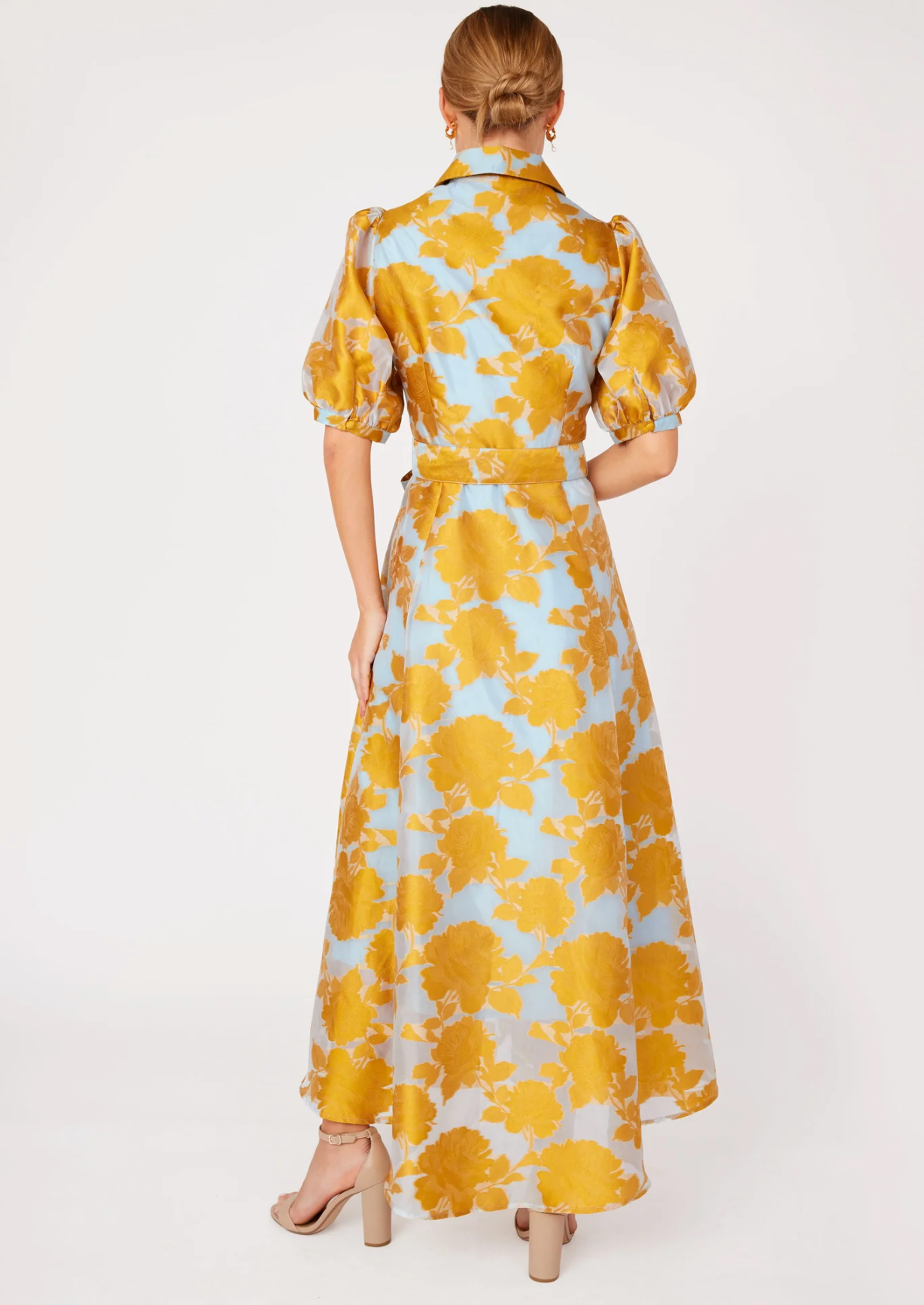 Charlotte Gown Gold Tea Rose Organza