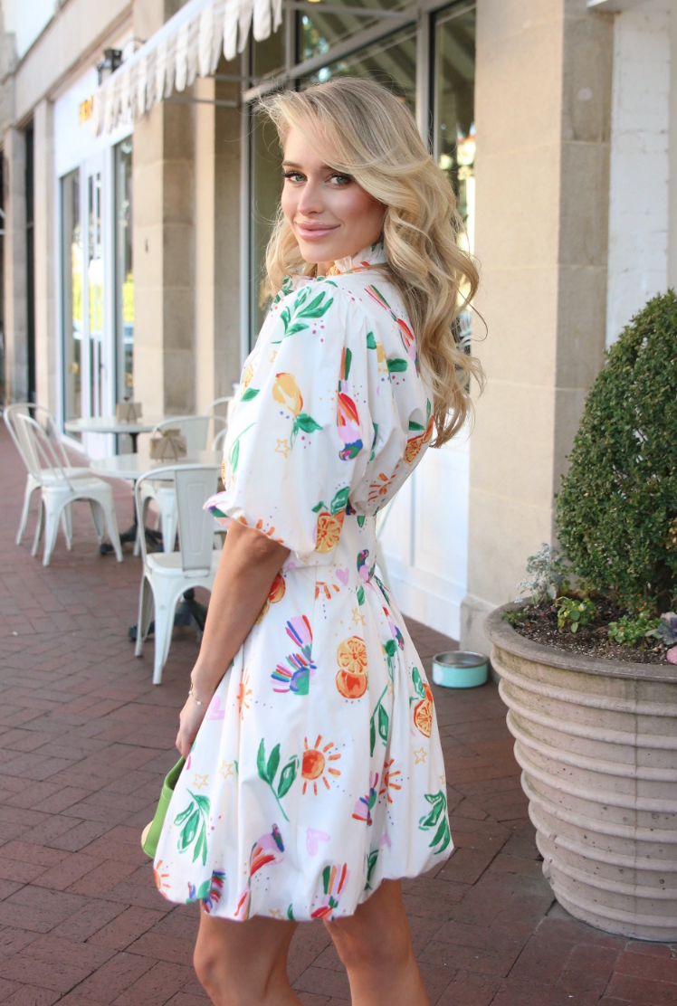 Karlie Toucan Fruit Bubble Hem Dress