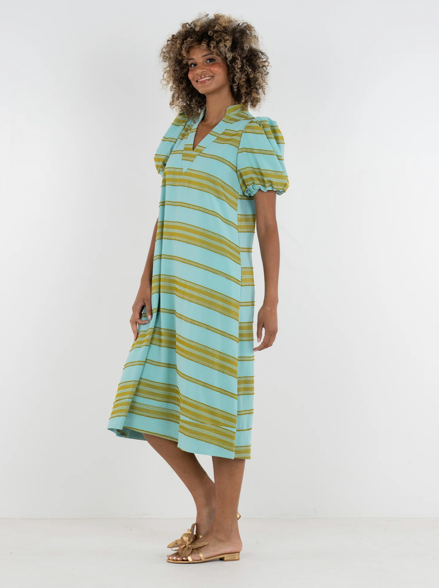 Hampton Dress | Fringe Stripe