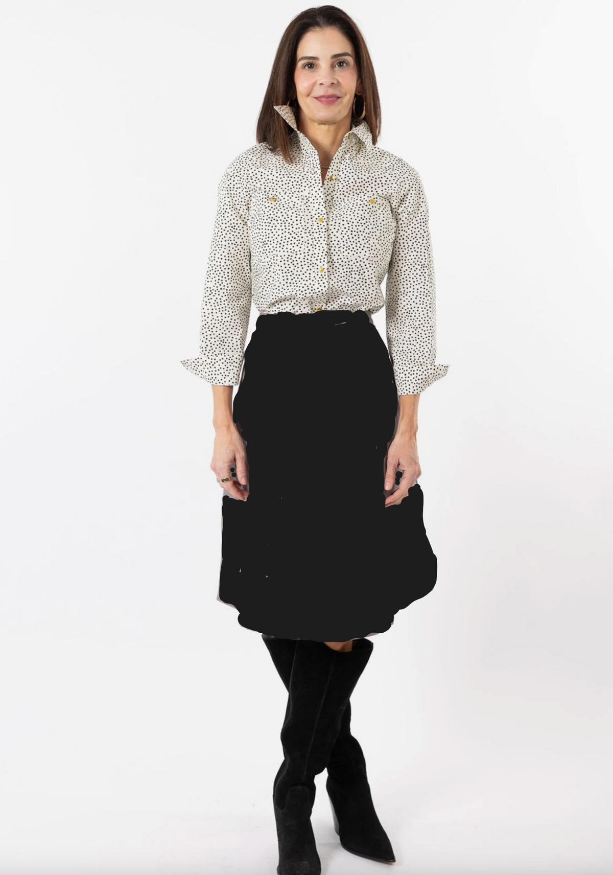 Button Down - Black Pinpoints
