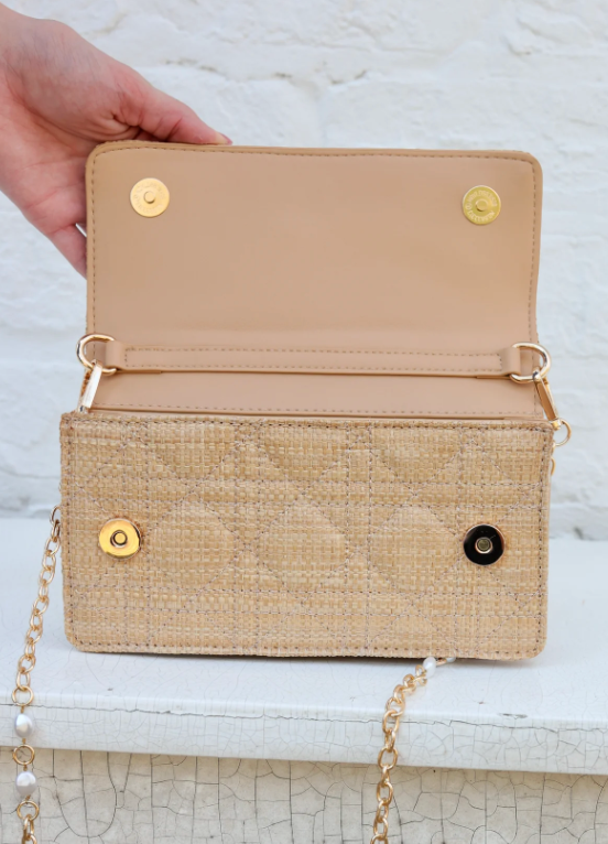 Brynleigh Clutch Crossbody Natural Quilted LQ