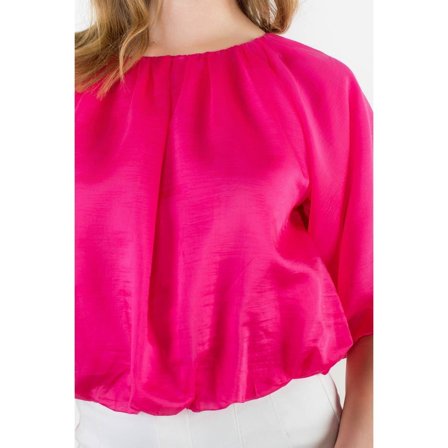 Puff Sleeve Flowy Blouse