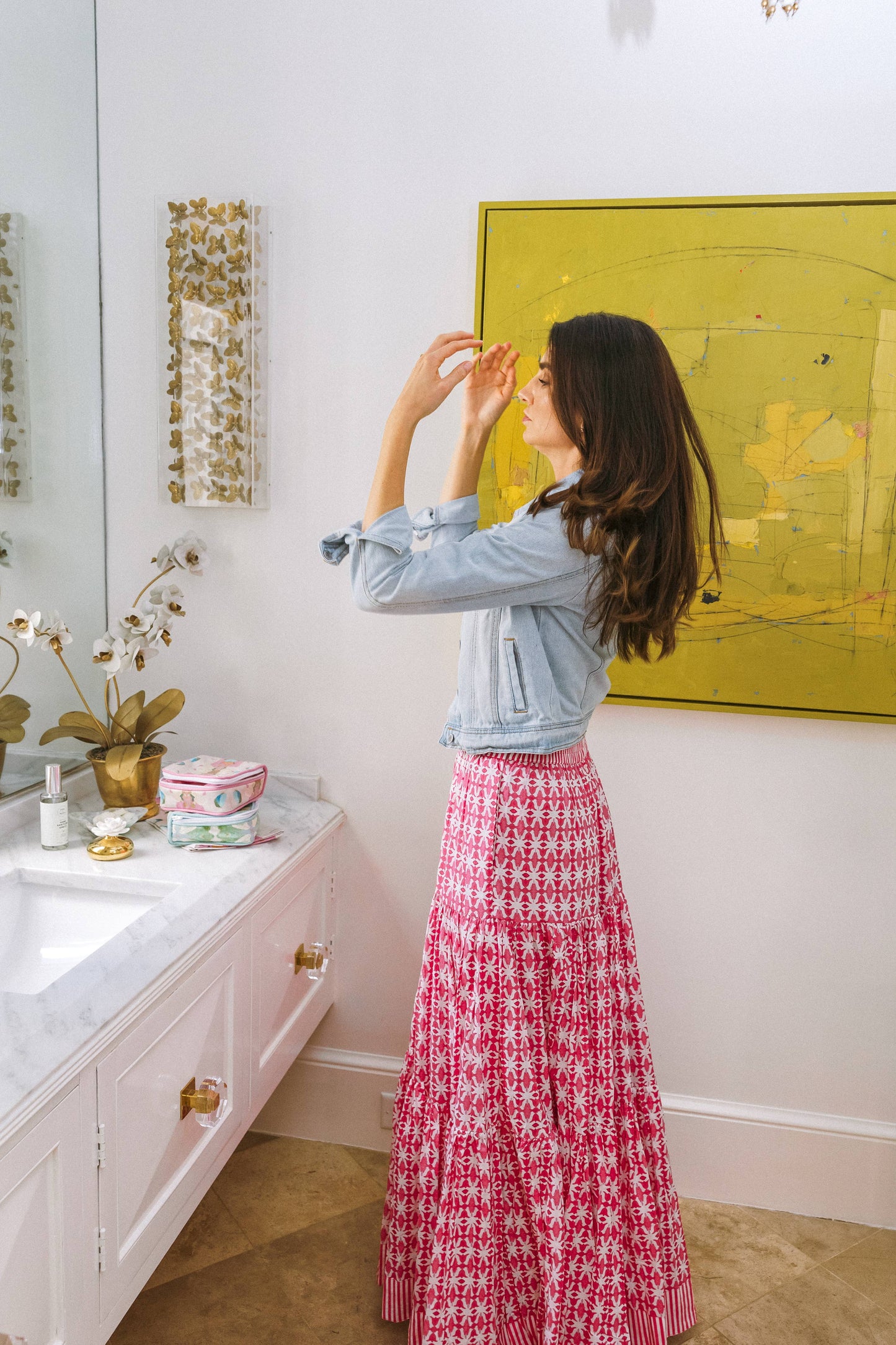 Triple Tiered Maxi Skirt - Spice Market Pink