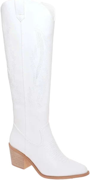 Wilder White High Top Boots
