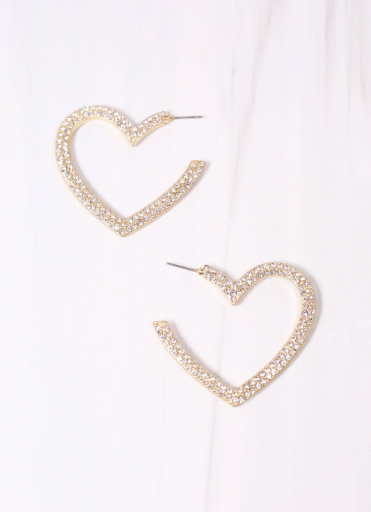 Braeden CZ Heart Earring CLEAR