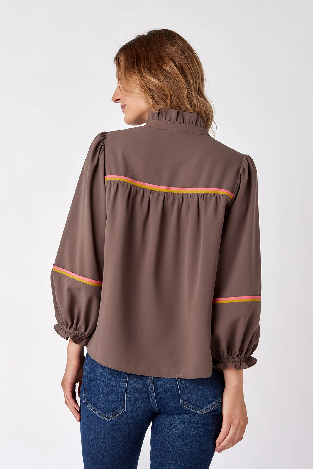 Crosby Worth Blouse- Deep Taupe