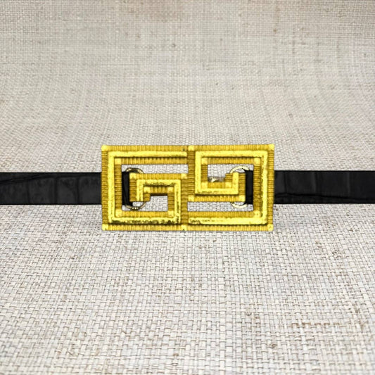 Gold Original Greek Key Belt Buckle