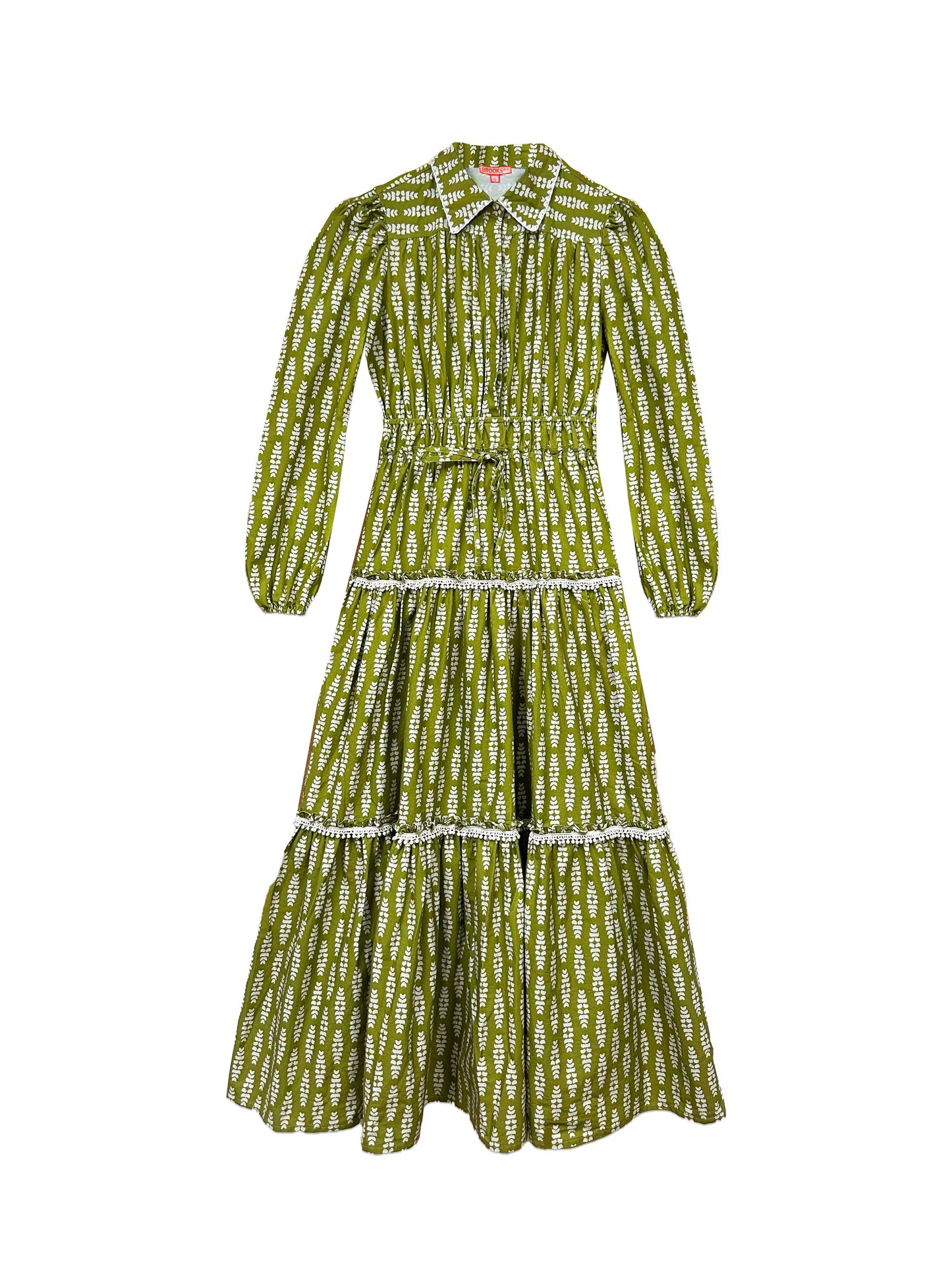 Banyan Long Sleeve Dress - Green Leaf
