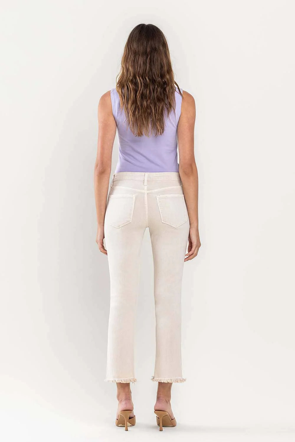 Mid Rise Slim Straight Leg Jeans - Vervet