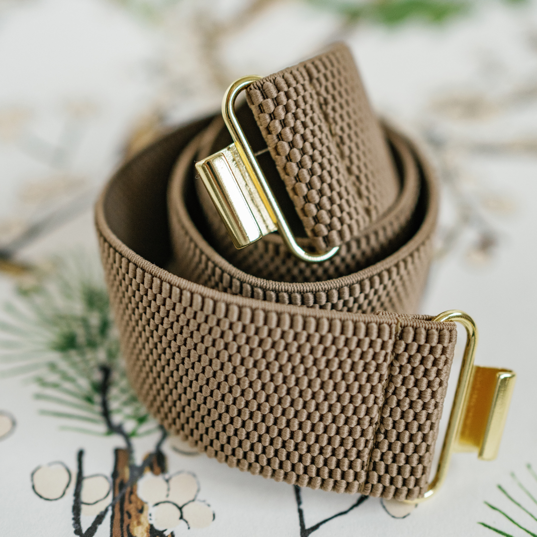 Taupe Interchangeable Stretch Belt Band - Flexible & Stylish