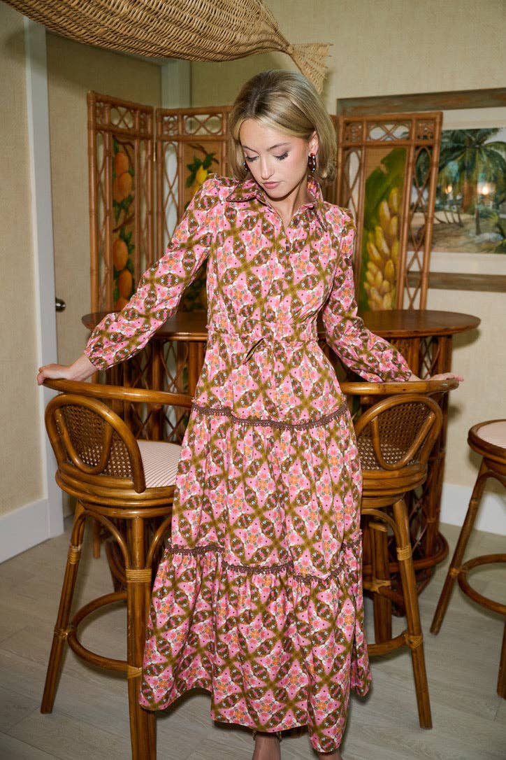 Banyan Long Sleeve Dress - Farmhouse Pink