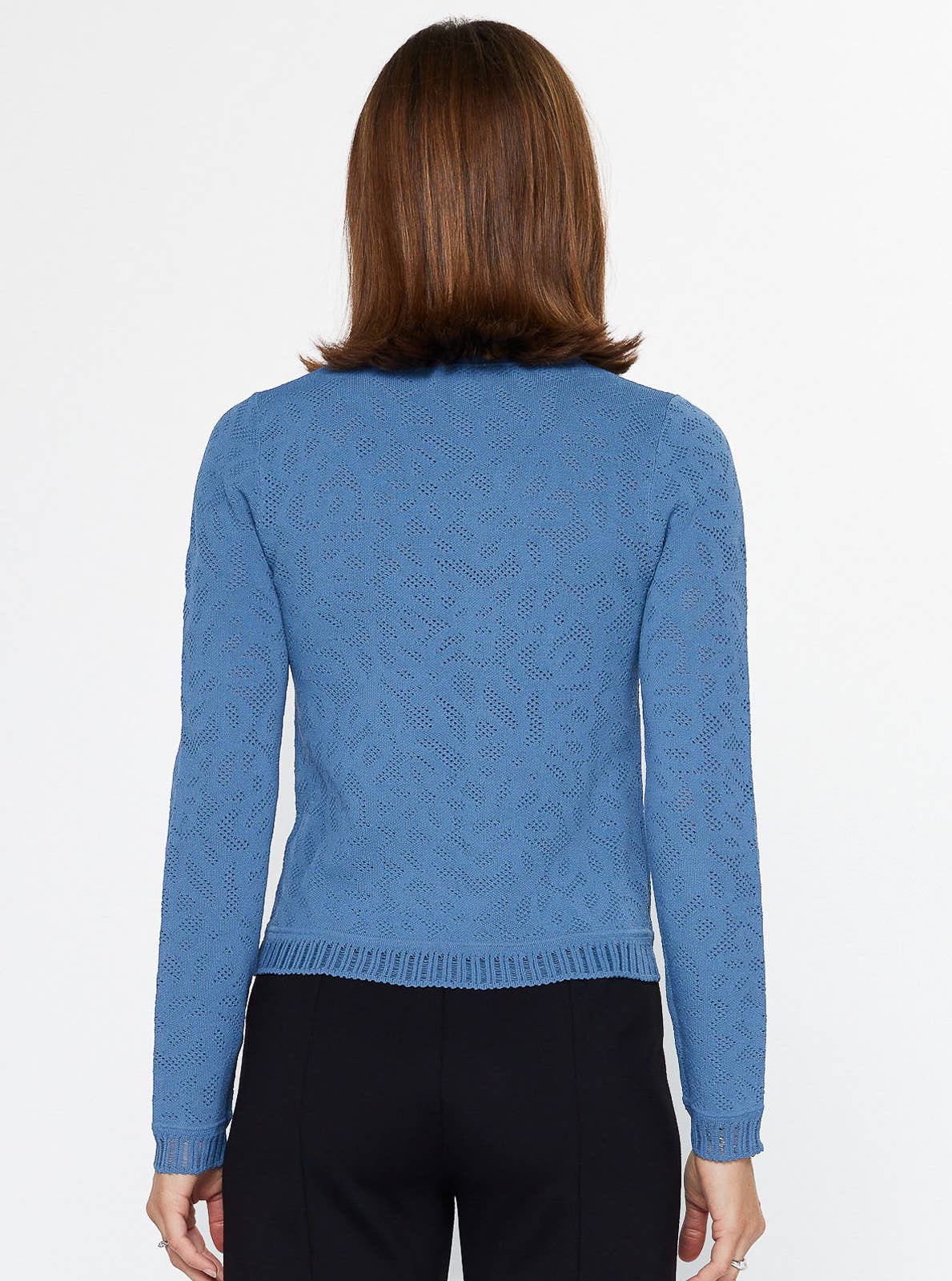 Scalloped Neck Textural Knit Sweater