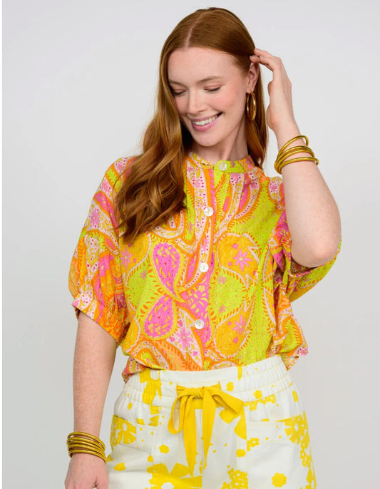 POPPING PAISLEY TOP