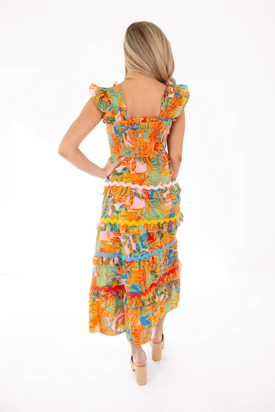 Paloma Tiered Ric Rac Midi