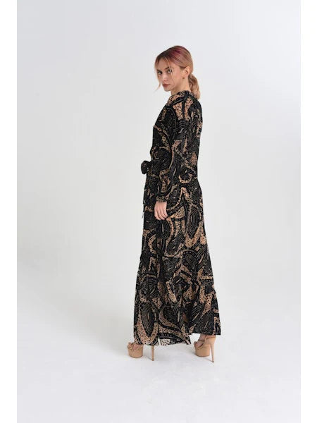 Velvet Burnout Ciebon Maxi Dress