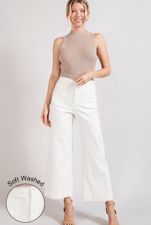 Wide Leg Soft Washed Pants